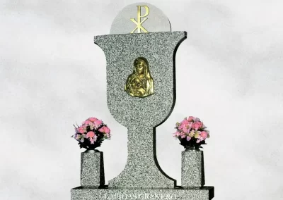 Pedestal Ref. 8A en granito Blanco Perla