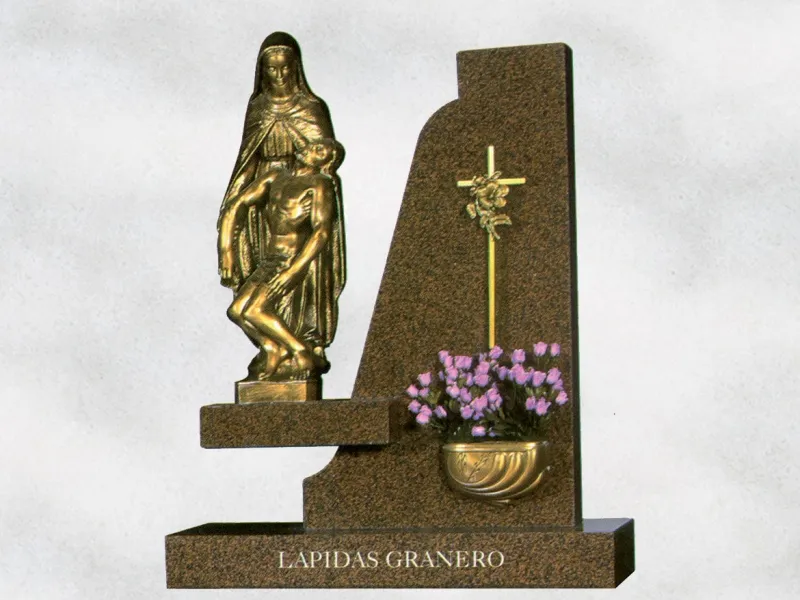 Pedestal Ref. 42C en granito Rojo Balmoral
